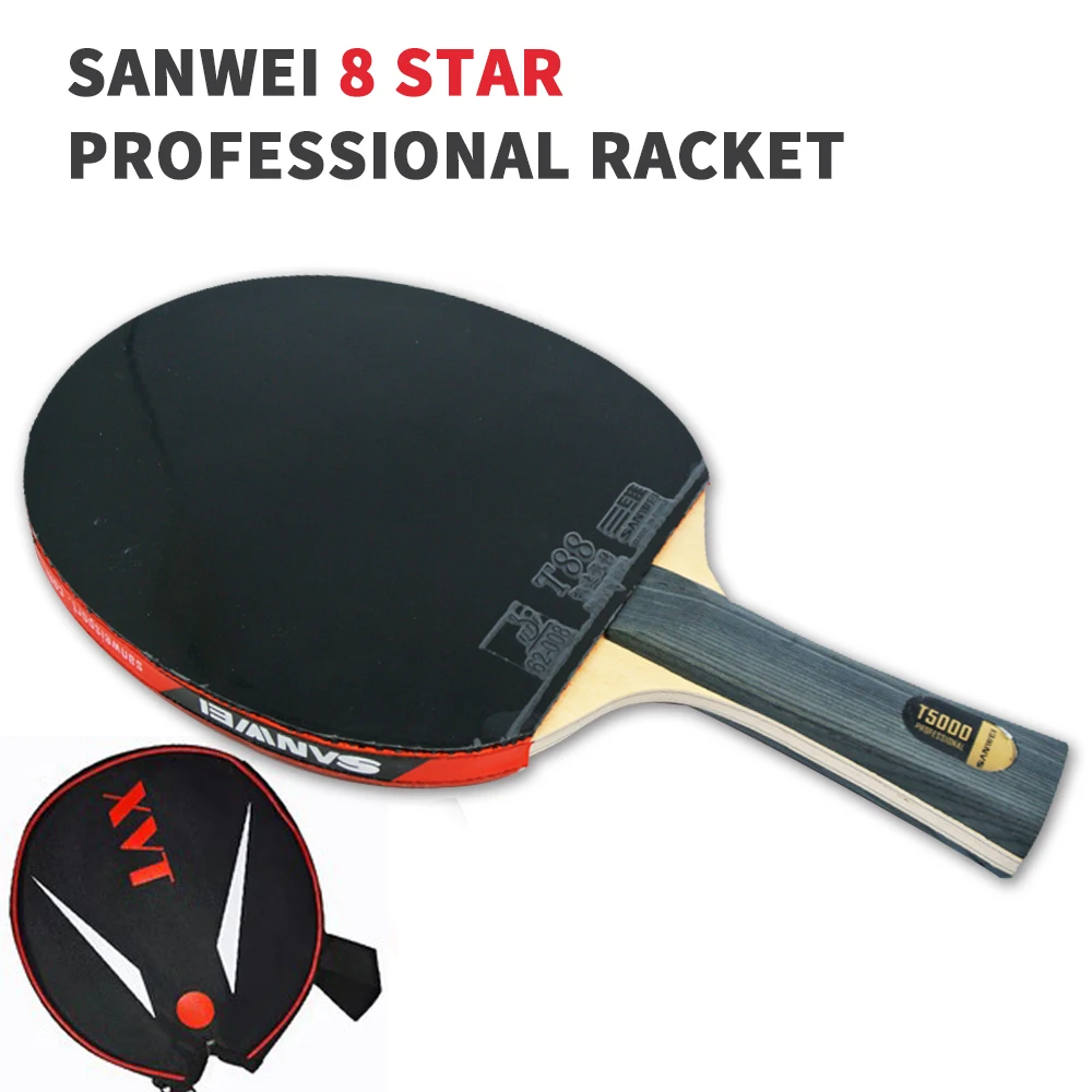 Sanwei Ping Pong Table Tennis Racket Carbon Fiber Table Tennis Racket - 8 Star