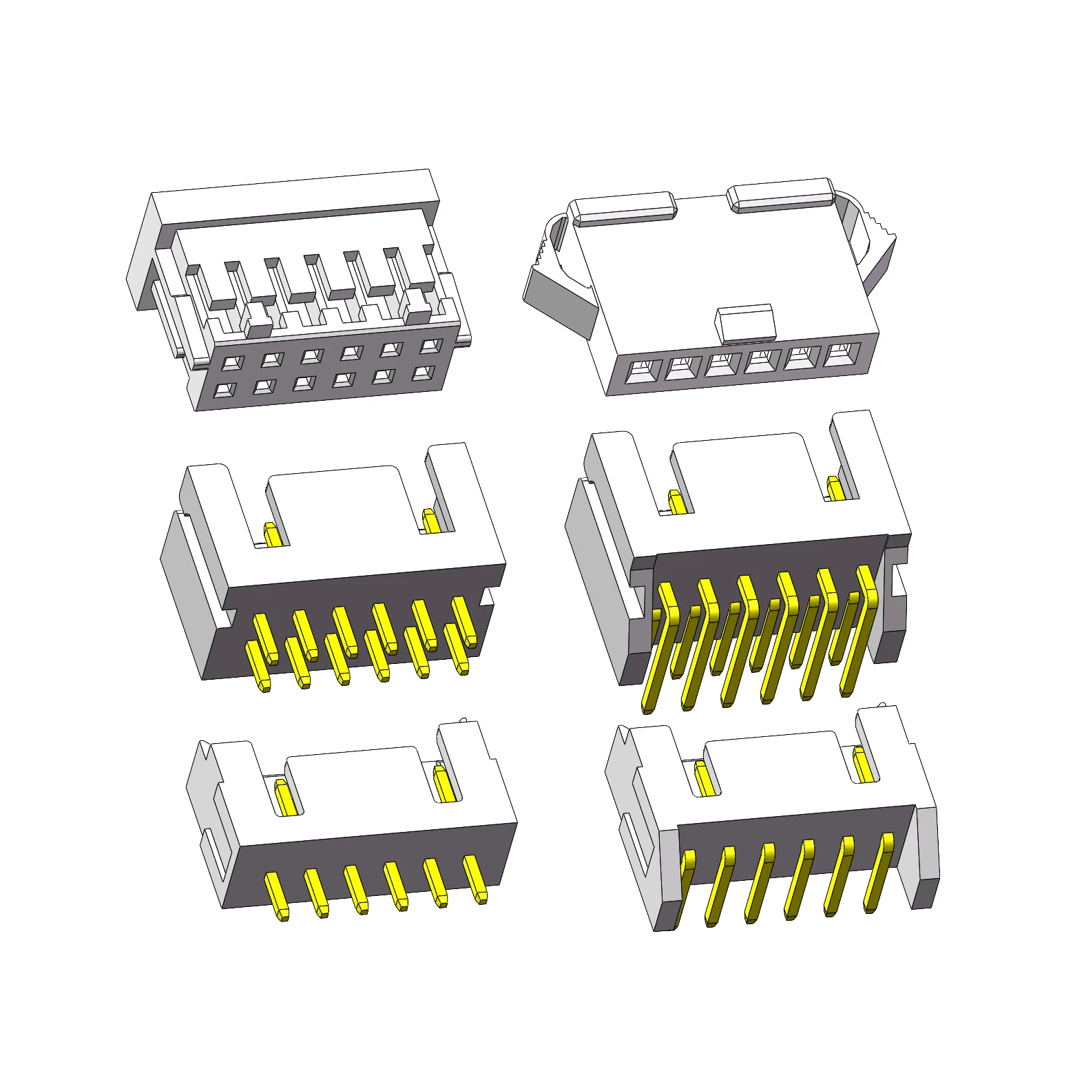 20pcs XHD 2.5mm 2x2P/3/4/5/6/7/8/9/10PIN A2557 Double Row