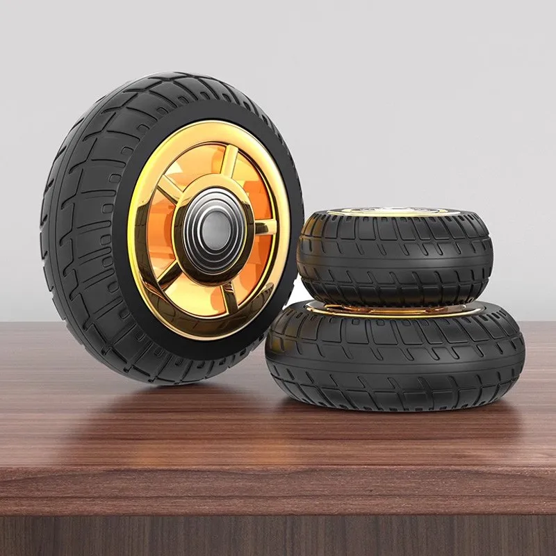 

1 Pc 4 Inch Rubber Heavy type Caster Gold-Plated /Humvee/ TPR Silent Wheel Universal Trolley Industrial Trailer Single