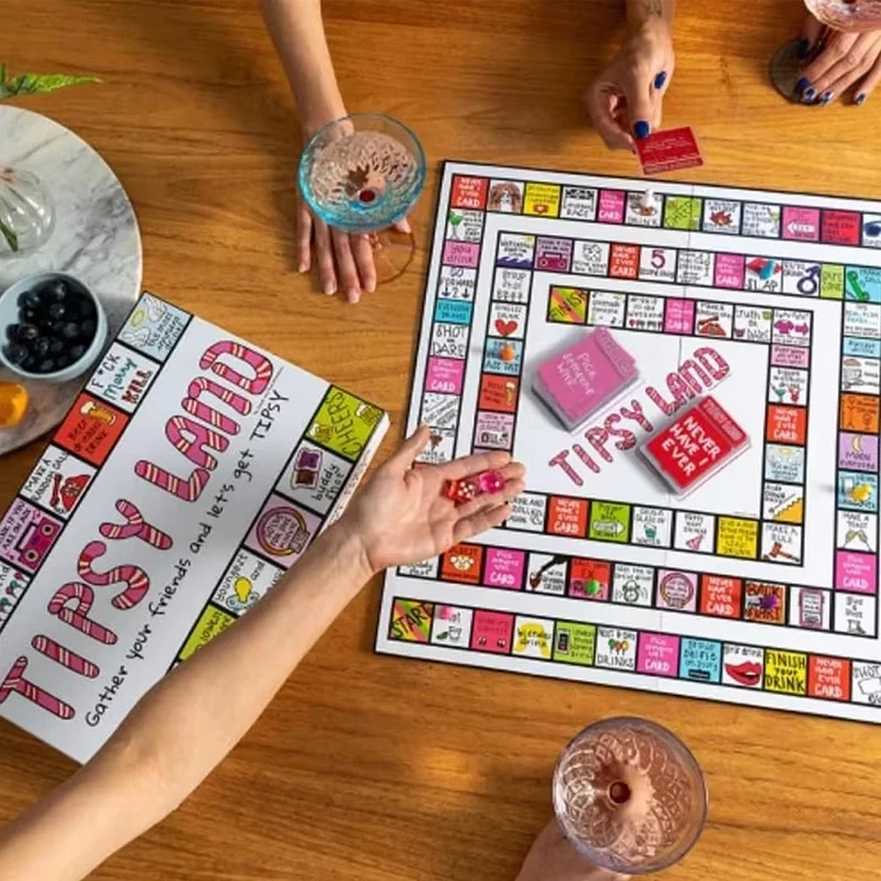 Tipsyland Drinking Board Game for Adults, Party Funny Drinking Games, Tipsy Games Interactive Drinking Board Game Party Games 2