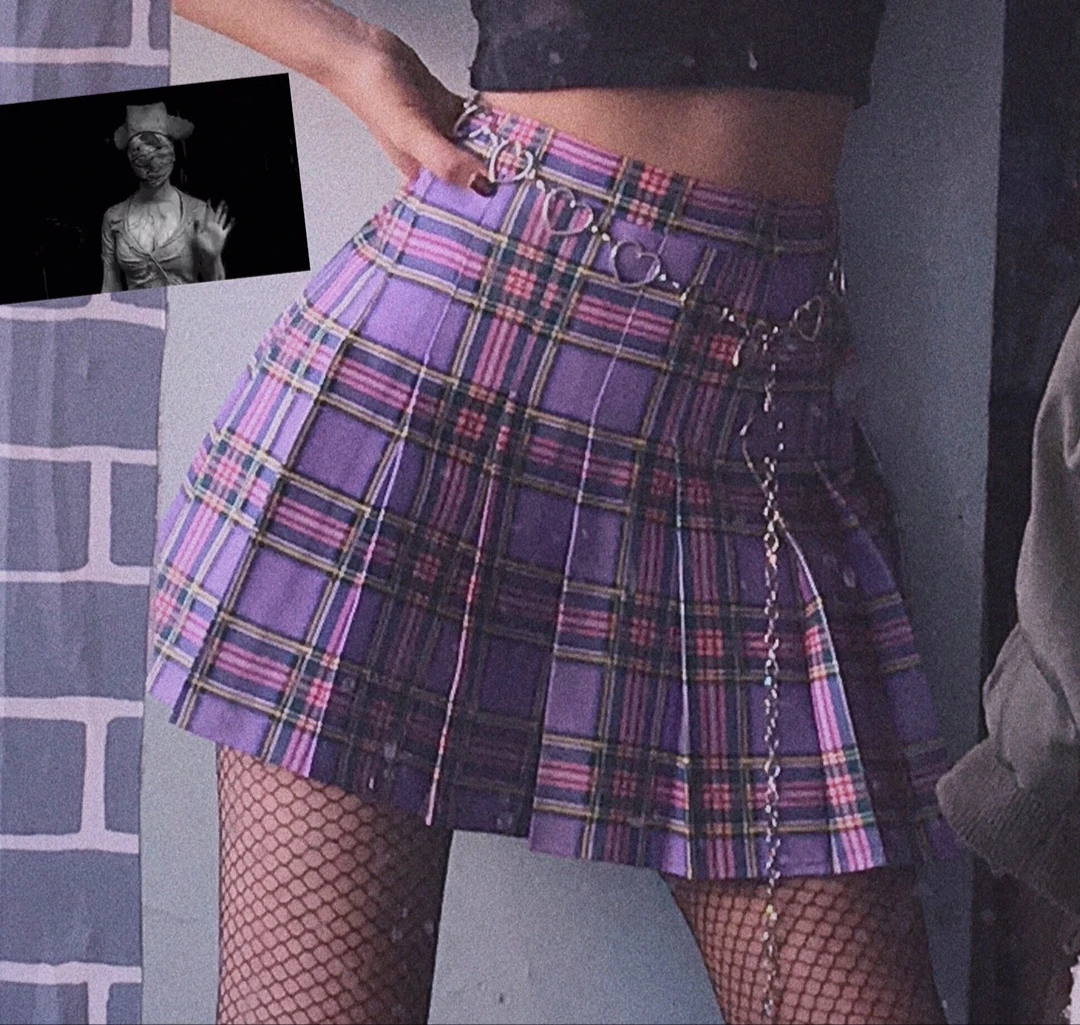 Pink Plus Size Skater Skirt Quilt Western Clothing Women Orsherlly