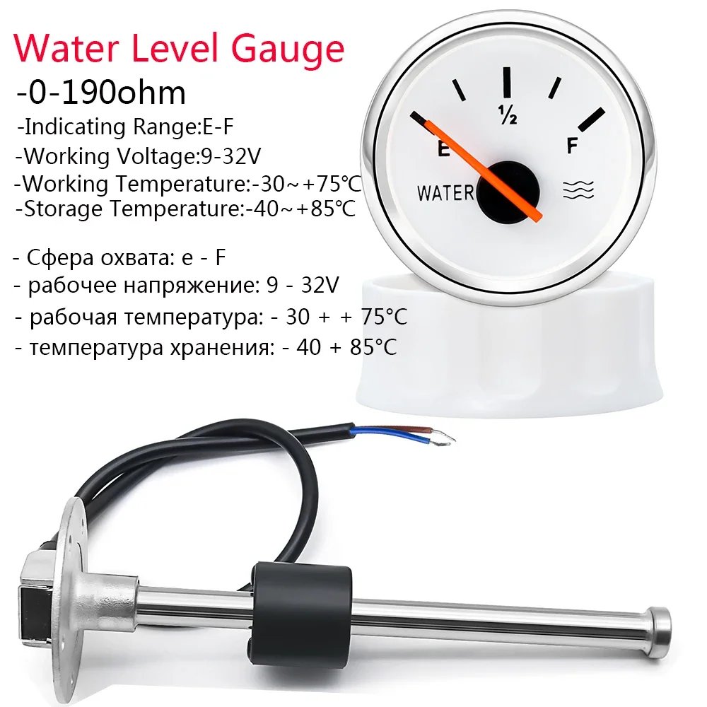 0~190 Ohm Waterniveausensor Waterdicht IP67 Boot Auto Waterniveaumeter Met 7 Kleuren Backlight 100mm 300mm 350mm 200m 450mm Hoge Precisie En Lange Levensduur (Color : WS with 325mm sensor, Size