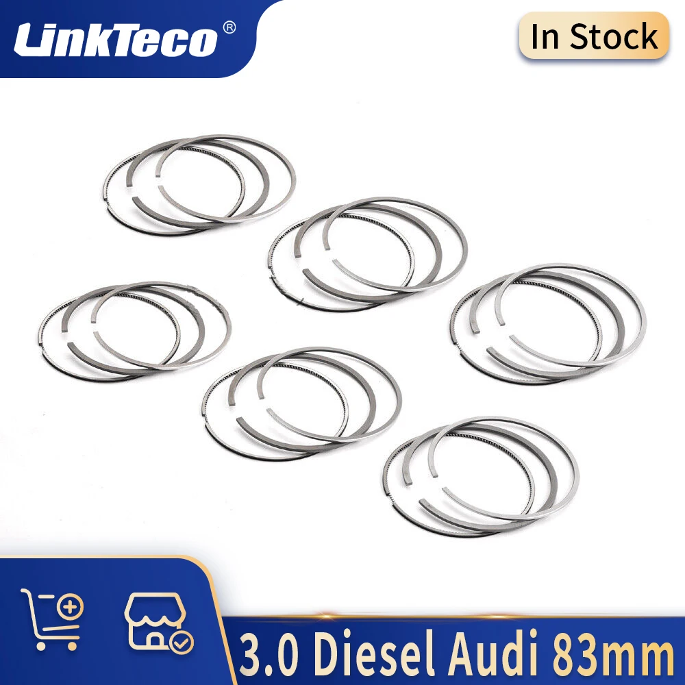Std 6Pcs Parti Del Motore Fasce Elastiche Set Kit 3.0 L V6 Diesel 07-18 Per Audi A4 A5 A6 A7 A8 Q5 Q7 Vw Touareg Porsche Panamera Tdi