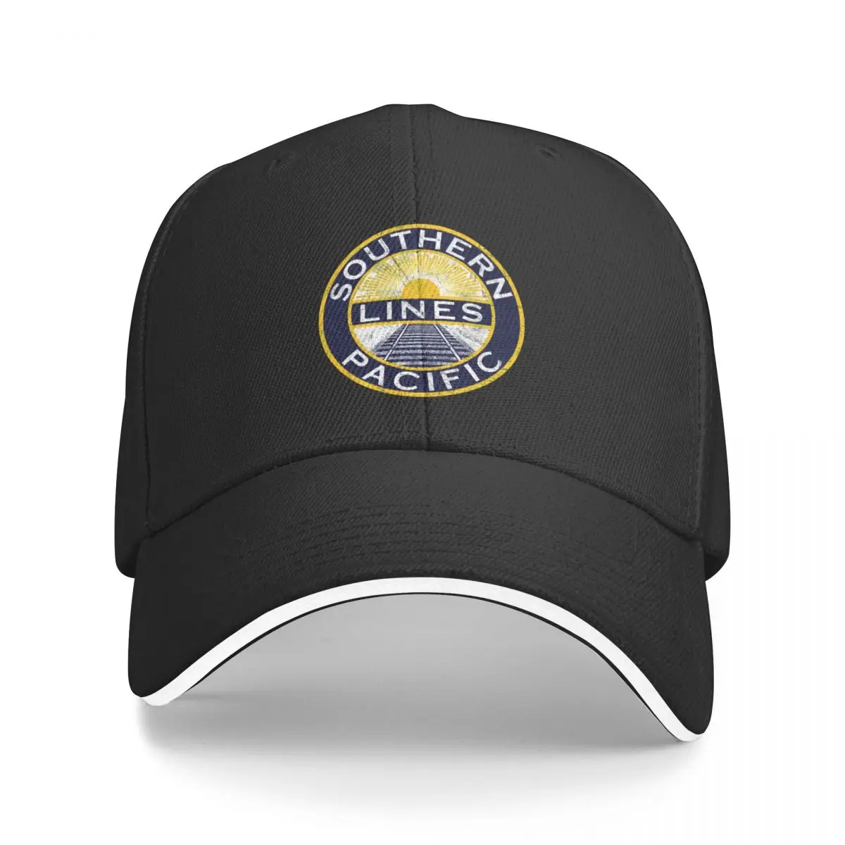 

New Vintage Historic Railway Southern Pacific Baseball Cap black Horse Hat Gentleman Hat Caps For Women Men's