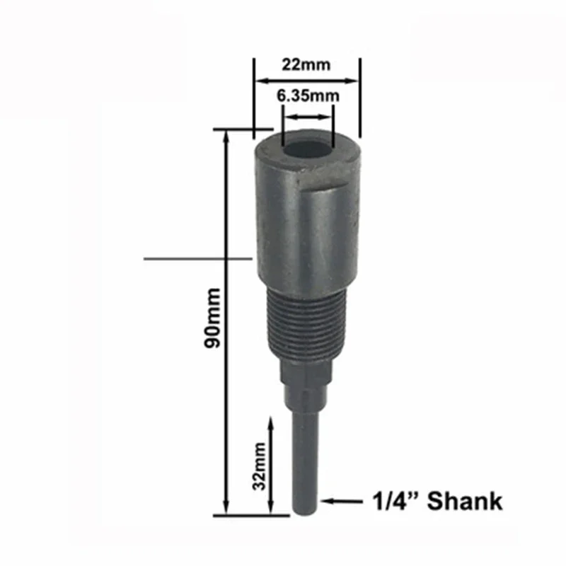 1pc 1/4 Inch Shank Router Bit Connecting Extension Rod Collet Engraving Machine Milling Cutter for Wood