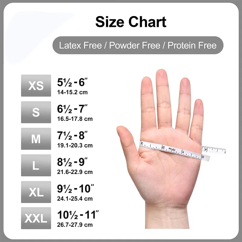 Disposable Gloves 1-100pcs Rubber White Aseptic Lab Surgery Nursing Anti-static