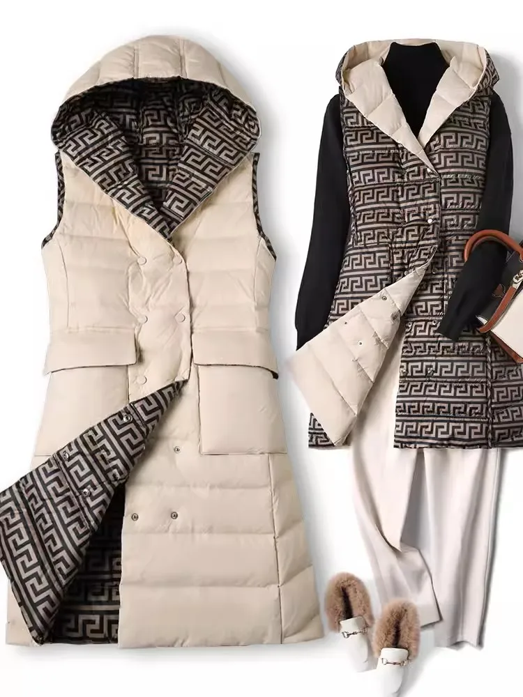 Купить Жилет Женский Длинный С Капюшоном