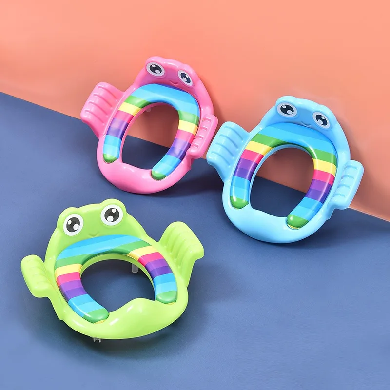 Portable Urinal Child Toilet Travel Potty Children's Toilet Seat Toddler Auxiliary Training Thickened Comfortable Cushioned Toilet Portable Hand-held Baby
