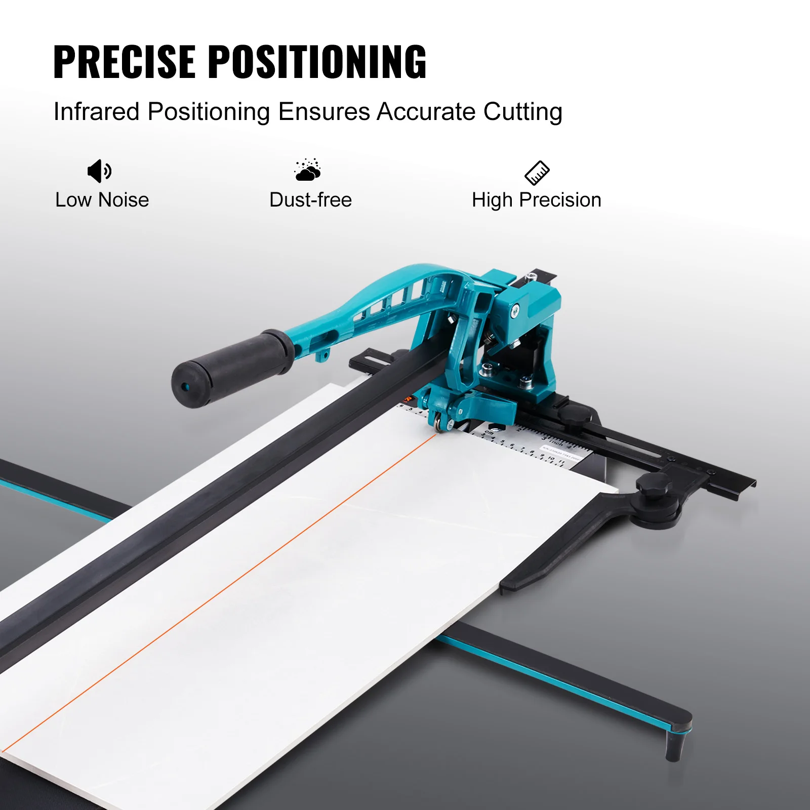 VEVOR Floor Tile Cutter Porcelain Ceramic Tile Cutter With Infrared Positioning Durable Single Rails Tile Cutters fit Beginner 3