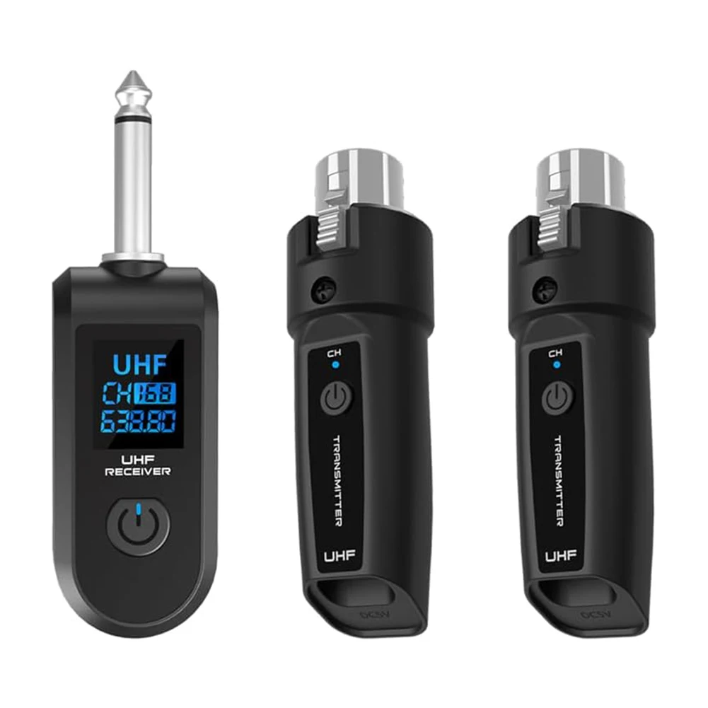 Microphone Wireless System Rechargeable Signal Adapter Wireless Mic Adapter for Audio Mixer Dynamic Mic Electric Guitar Bass