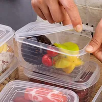 Boîte de rangement pour réfrigérateur, organisateur de fruits et légumes pour congélation, boîte de conservation de la viande fraîche avec couvercle pour le rangement dans la cuisine 4