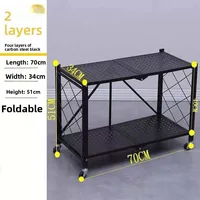 Support de rangement de cuisine sans Installation, chariot roulant polyvalent, support de four à micro-ondes, étagère de rangement pour comptoir 6