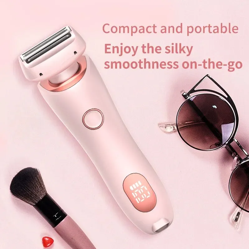Electric Razors Women 2 In 1 Bikini Face Shavers Hair Removal for Underarms Legs Ladies Body Trimmer IPX7 Waterproof 2024 NEW _voghion.com