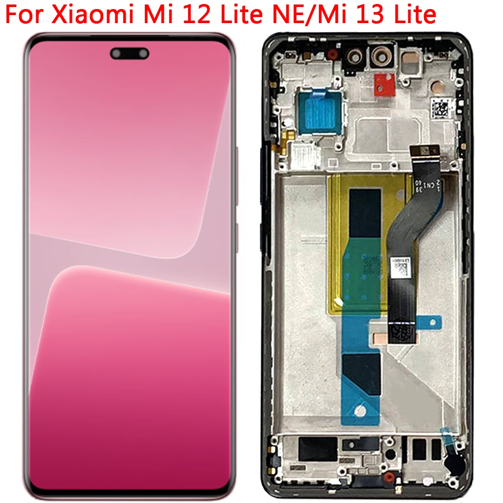 

New Original For Xiaomi Mi 13 Lite Display LCD Screen With Frame 6.55" Xiaomi Mi 12 Lite NE LCD Display Replacement Parts