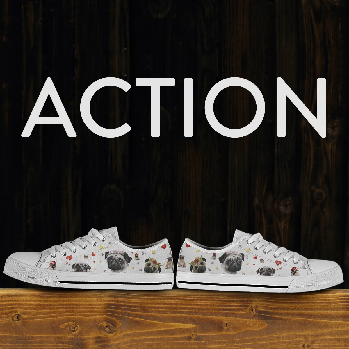 Fashion Cute Bulldog Face Prints Women Canvas Shoes Outdoor Soft Comfort Footwear Casual Breathable Zapatos Large Size 46