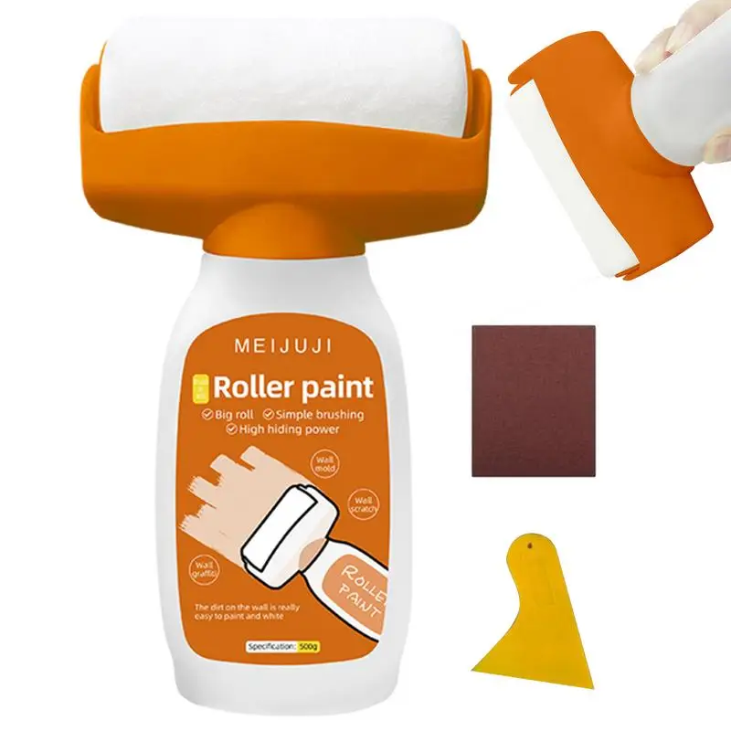 Small Roller Paint Brush 2 In 1 Wall Paint Roller Brush With Paste Multifunctional Portable Wall Repair Kit For Dirty Shoe repair kit roller and shoe kit 7135 277h