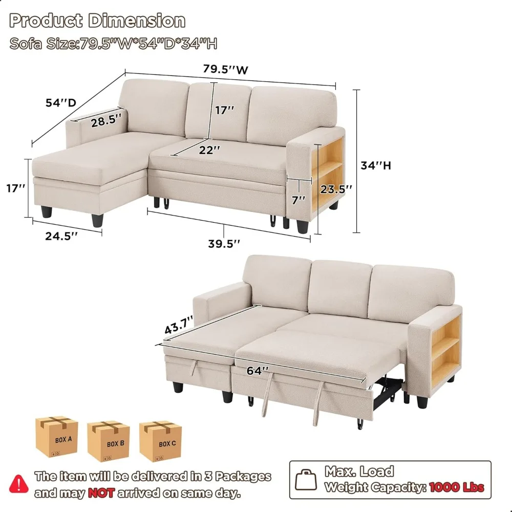 Comfortable L-Shaped Sectional Couch