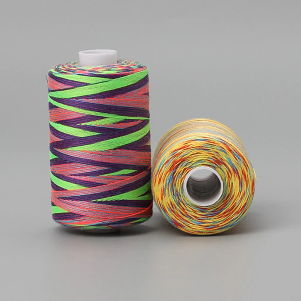 300/1000Yards Rainbow Polyester Sewing Thread for Needlework&Machine Sewing embroidery thread
