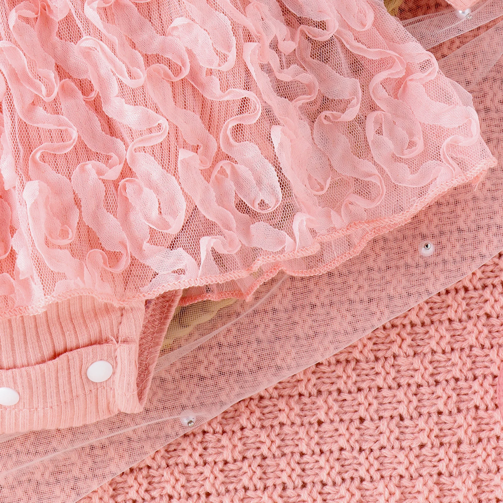 3PCS Flower Skirt, Long-Sleeved Suit + Bow Hair Band 5