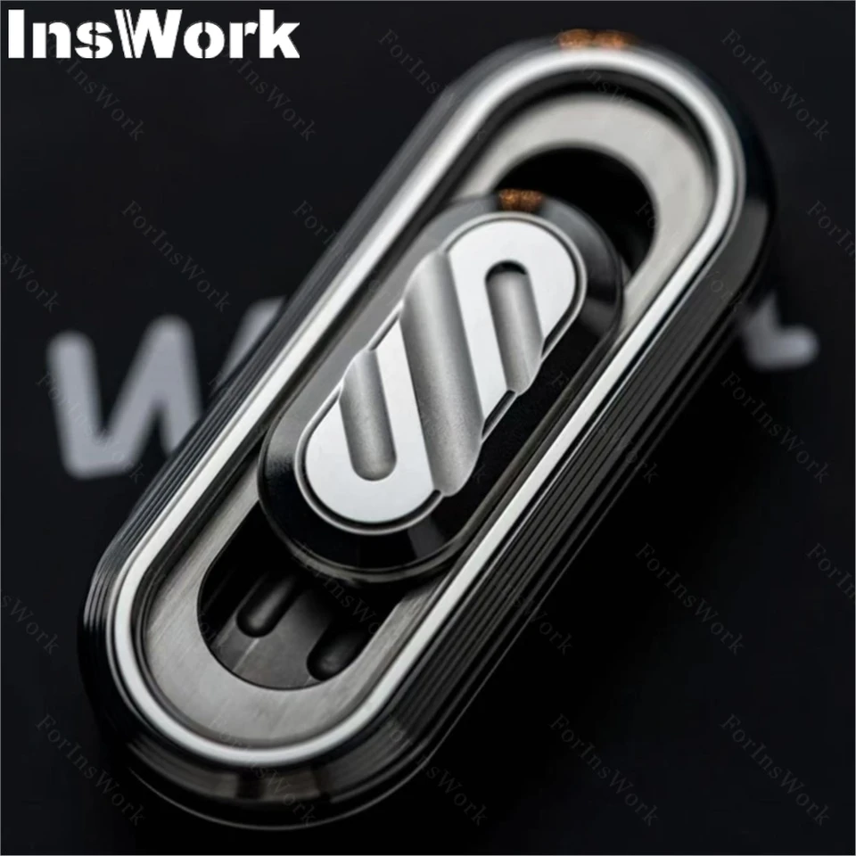 WANWU-EDCステンレス鋼ポッププッシュスライダーフィジェット