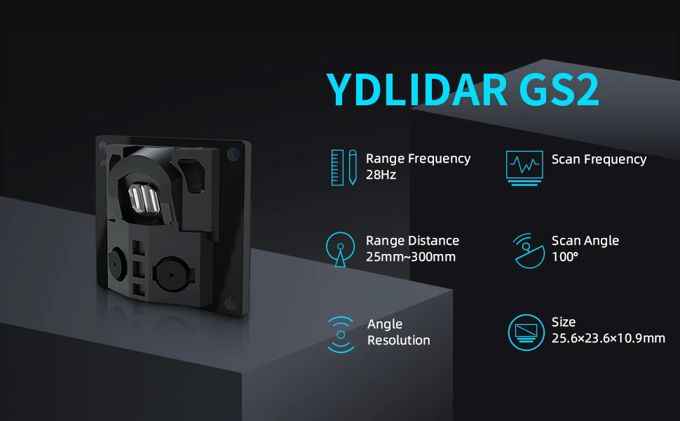YDLIDAR GS2 Linear Array Solid-state Lidar Range Distance Robot Obstacle Avoidan