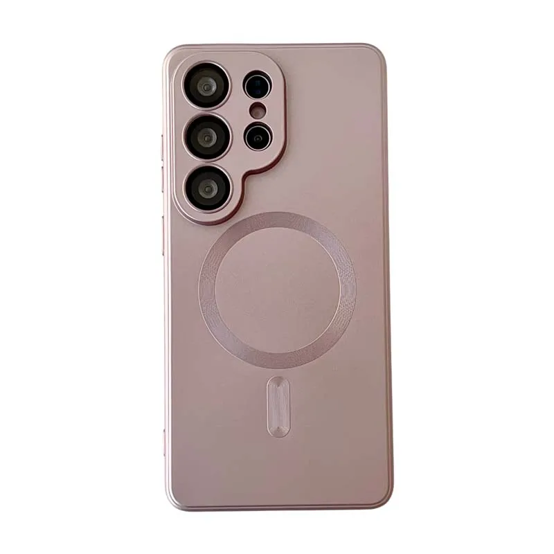 Metallic Magnetic Soft Case with Wireless Charging and Lens Protection
