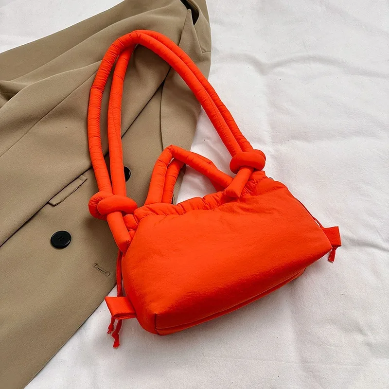 ตัวเลือกสินค้า กระเป๋าถือแฟชั่นเกาหลี กระเป๋าสะพายข้าง กระเป๋า Mini Tote ผ้า Soft Dacron สำหรับผู้หญิง