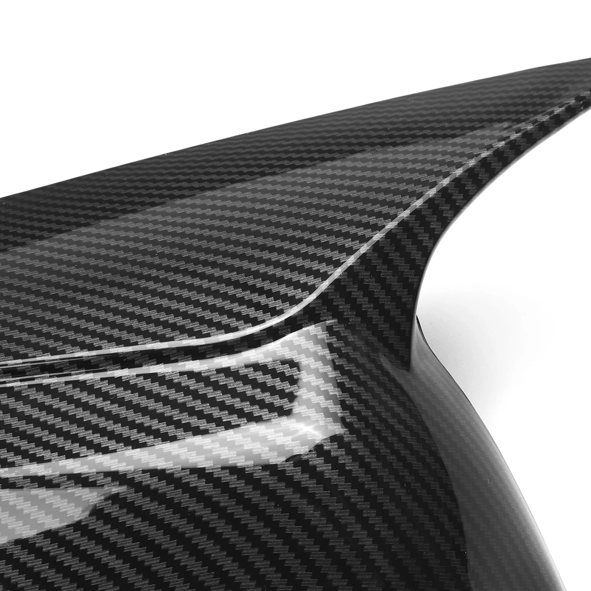 Carbon Fiber Look ABS Plastic Rearview Mirror Cover for Car