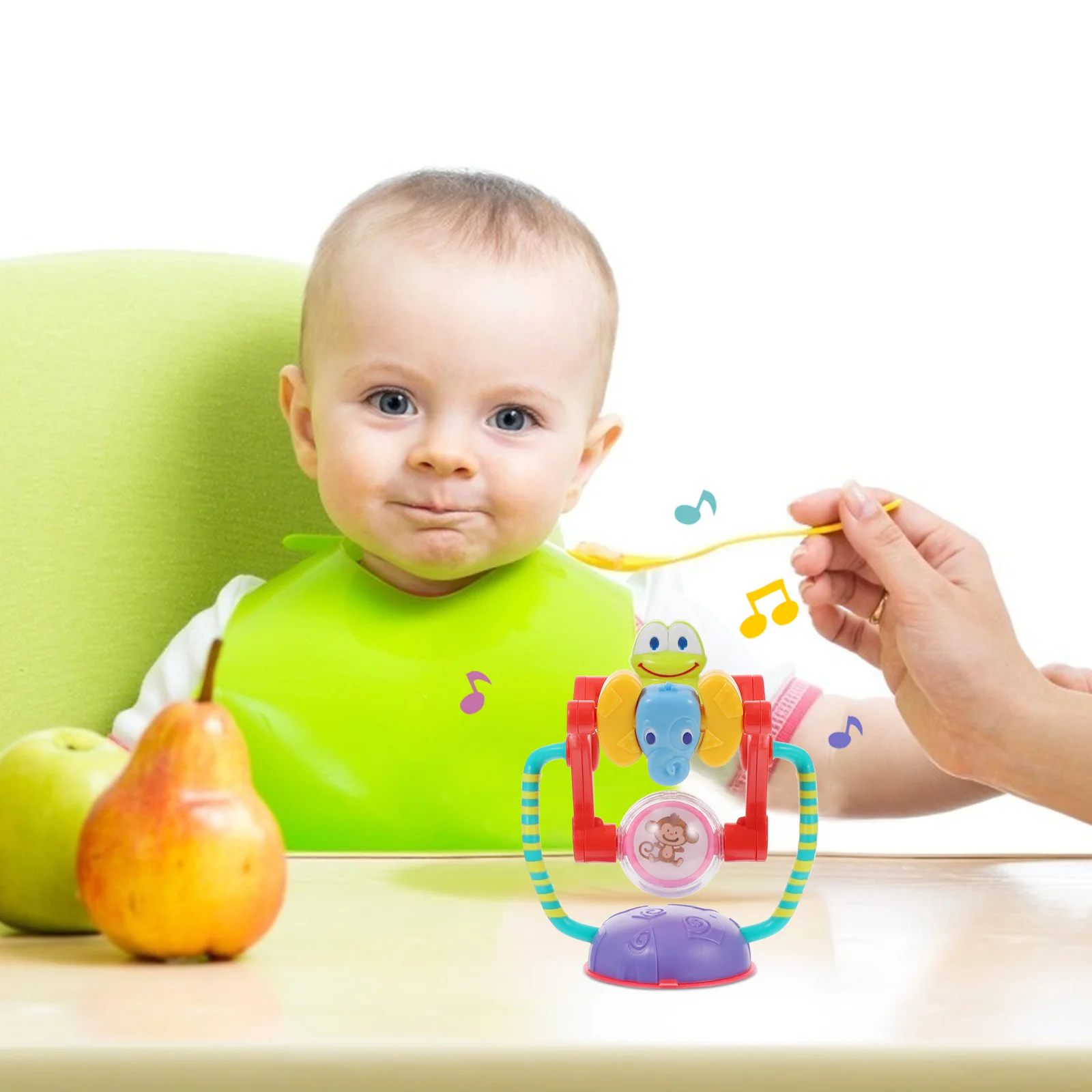 

Table Suction Cup Toy Interactive Early Learning High Chair Baby Bath Toys Wooden with Toddler Kids Plastic Tabletop Child