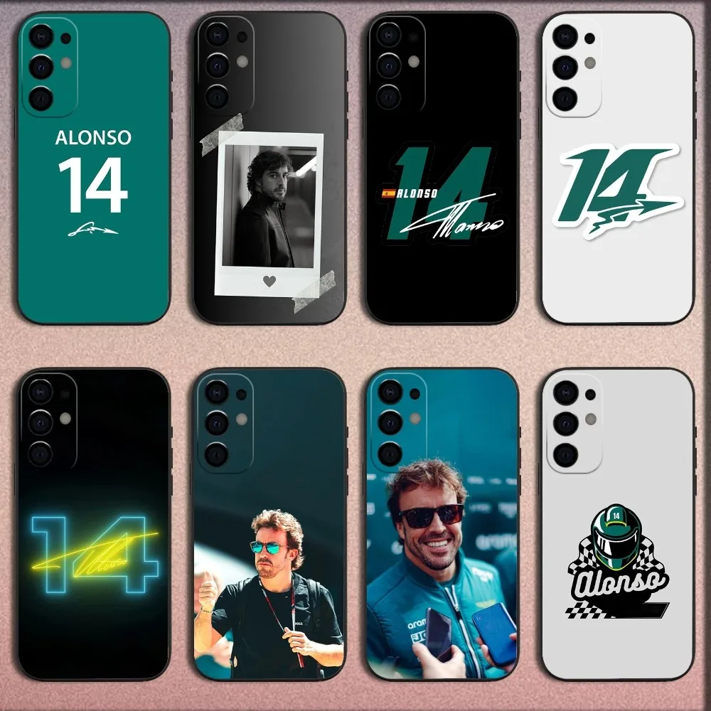 Fernando Alonso Inspired Black Soft Phone Case Cover