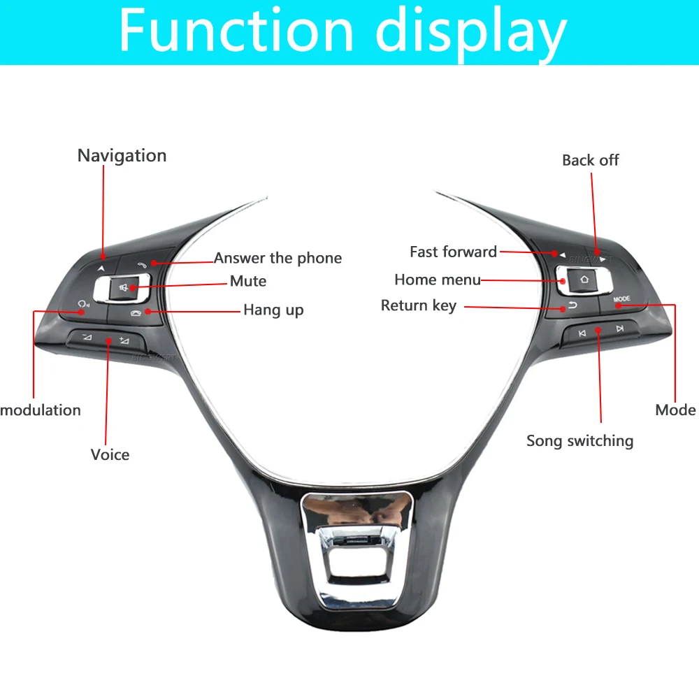 For VW Volkswagen MK6 Golf 7 Polo 2014-2019 Volume Phone Audio Switch Multifunct