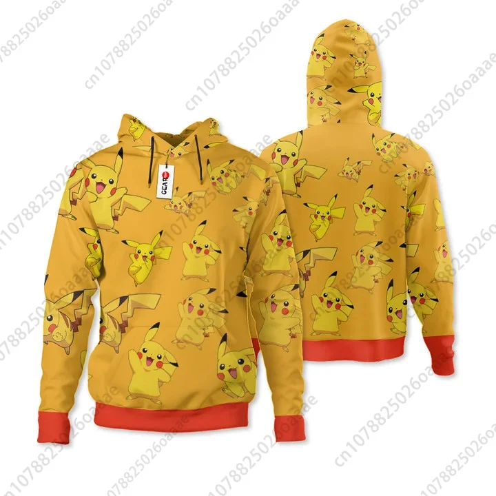 

2024 Pokemon Pikachu 3d Print Hoodie Men Women Casual Sweatshirt Zipper Hoodie Fashion Streetwear Kids Pullover Hoodie