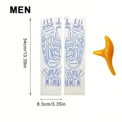 Revitalizing Acupressure Foot Massage Socks - Ultimate Foot Therapy and Care Tool (Men with tool B)