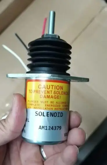 

12V Fuel Stop solenoid Shut off Solenoid AM124379 for John Deere 415 425 455 F915 F925 F935 Flameout shutdown solenoid valve