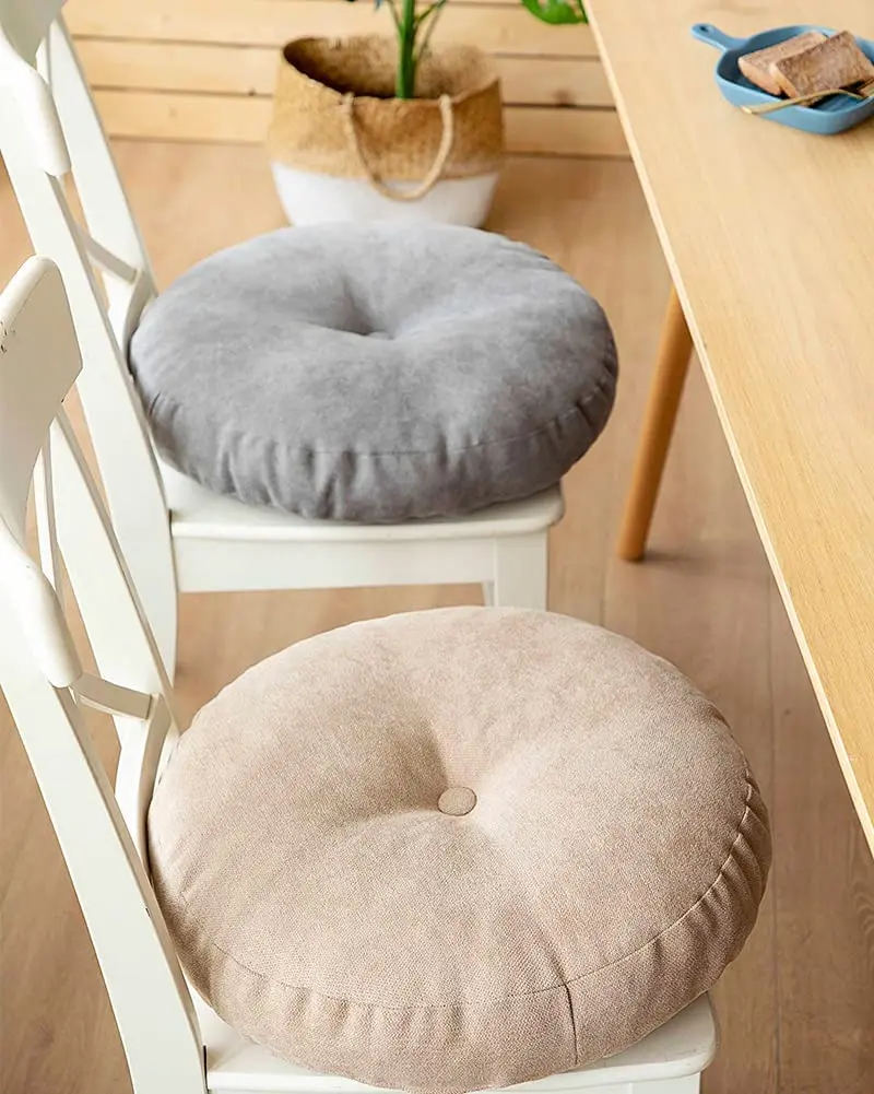 

Inyahome Round Solid Chair Pillows Soft Thick Floor Seat Cushion Cozy Seat Pad Pads for Bedroom Living Room Office Chair Sofa