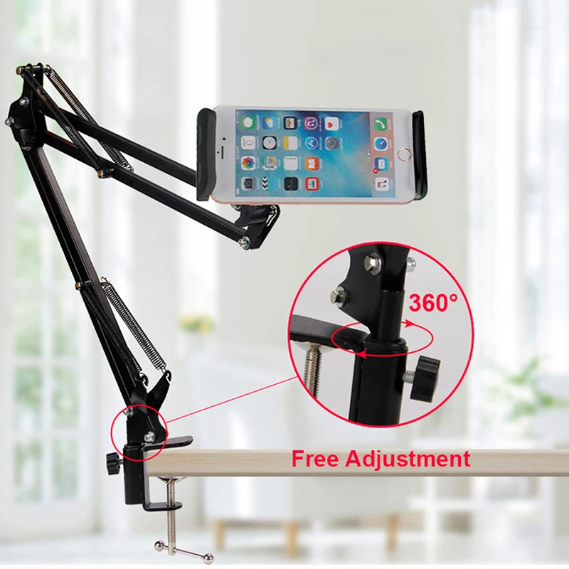 Universal Phone Holder Flexible 360 Clip Mobile Cell Phone Holder Lazy Bed  Desktop Bracket Mount Stand Stand Base bracket Stock - AliExpress