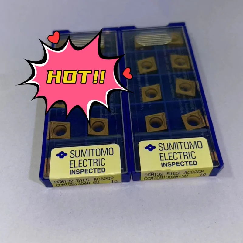 

Sumitomo CCMT09T302N-SU AC820P CCMT09T304N-SU AC820P CCMT09T308N-SU AC820P CNC turning tool blade carbide inserts 10Pcs