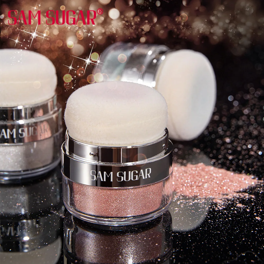 Air cushion highlighter glitter multifunctional three-dimensional brightening pearlescent eyeshadow body patting powder 2