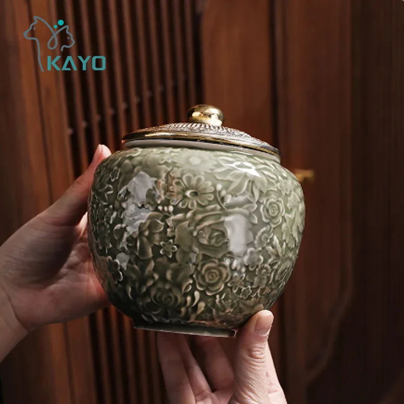 Cremation Urns for Human Ashes Pet Cat dog rabbit Place Funeral Small Animal Ceramic Urn coffin box keepsake