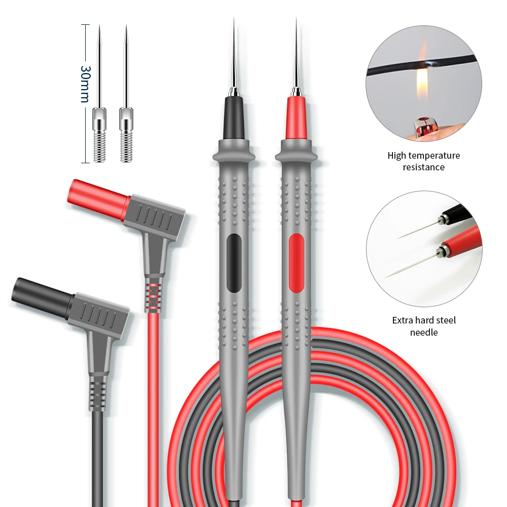 Multi Meter Universal Test Leads 1000V 20A Stainless Steel Tips
