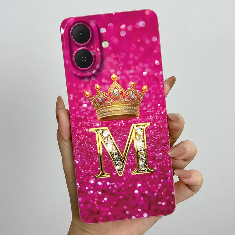 Luxury Crown Letters Soft Phone Case with Camera Protection