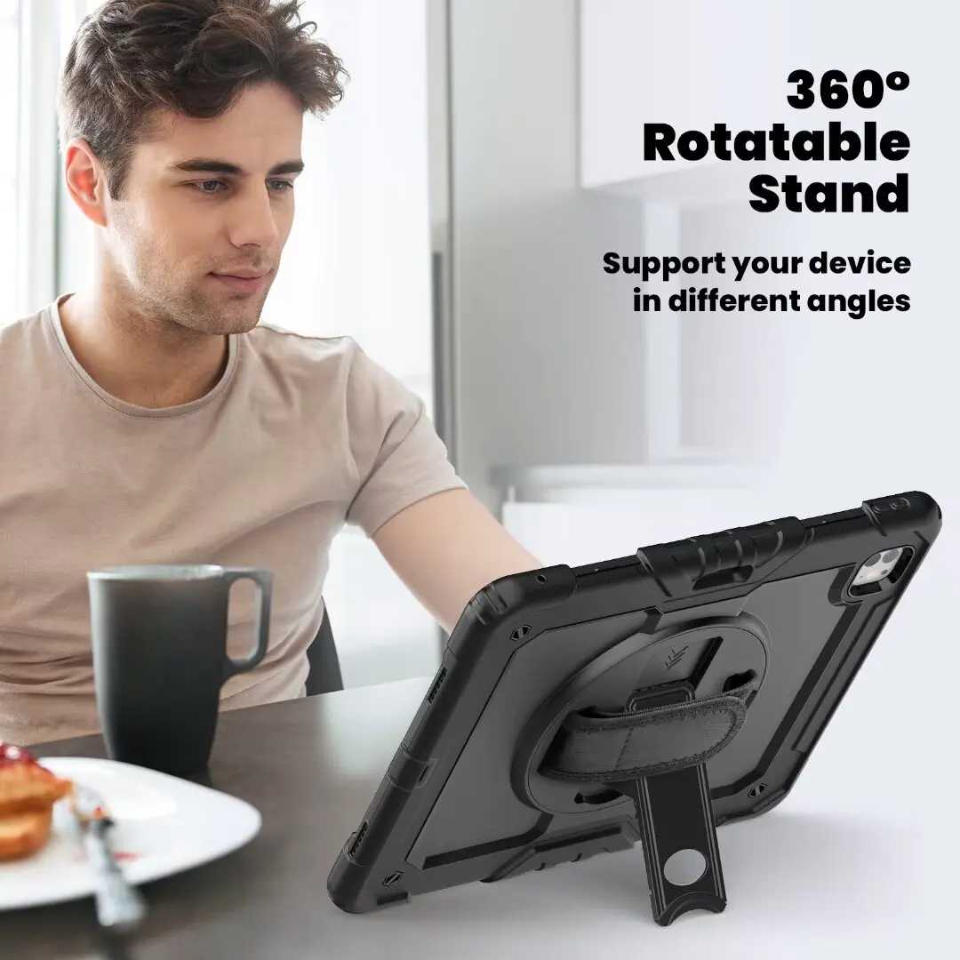 Ultimate Protection 360° Rotating Multifunctional Tablet Case with Hand & Shoulder Strap