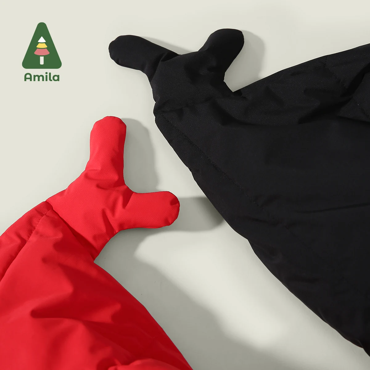 Amila Baby Down Jacket New Winter Girls Chinese Style Fishtail Design Hooded White Duck Down Warm Children's Coat