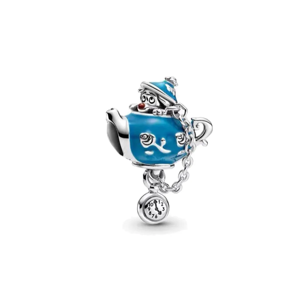 Aoger Disney Cheshire Cat Beads Alice In Wonderland Charm Pendant Fit Pandora Original Bracelet 925 Sterling Silver Jewelry