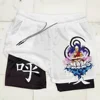 Men's Printed 2-in-1 High Performance Double Layer Fitness Shorts Summer Fashion Animation Printed Shorts Outdoor Jogging M-3XL 3