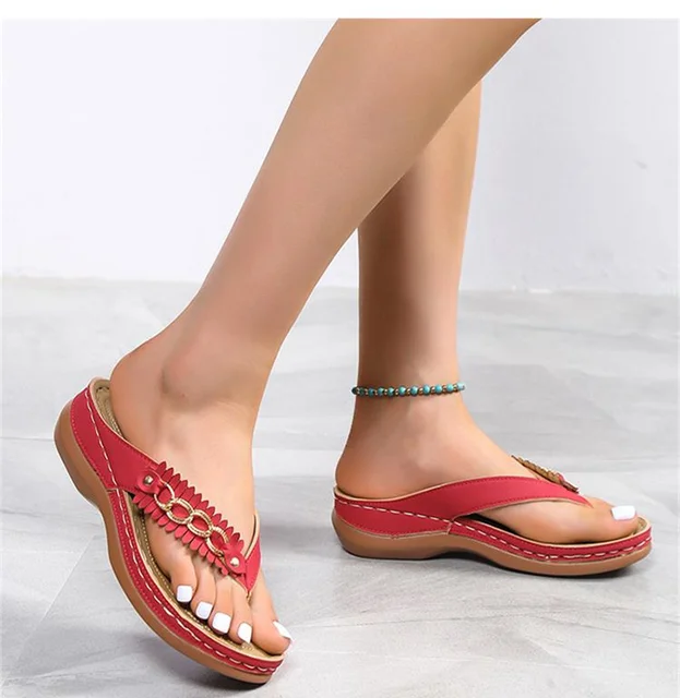 Women Sandals Soft Bottom Summer Shoes For Women Wedge Heels Sandalias  Mujer Beach Slippers Women Flip Flops Summer Sandals