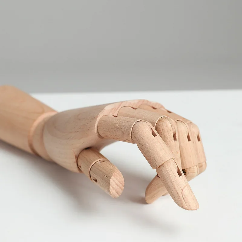 Wooden Hand Figurines Rotatable Joint Hand Model Drawing Sketch Mannequin 5