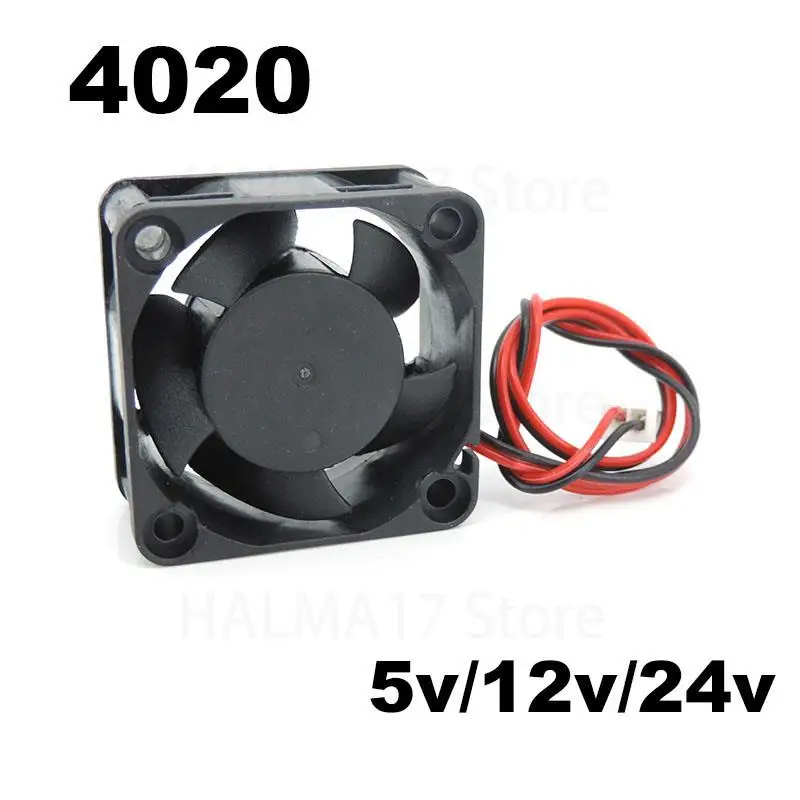 2PIN Dc 40mm Cooling 3D Printer Fan 40x40x20mm 5V 12V 24V 4020 4cm Computer Case oil Cooling Fan Heatsink J17 cooling fan gaming cooling fan 3d printer fan