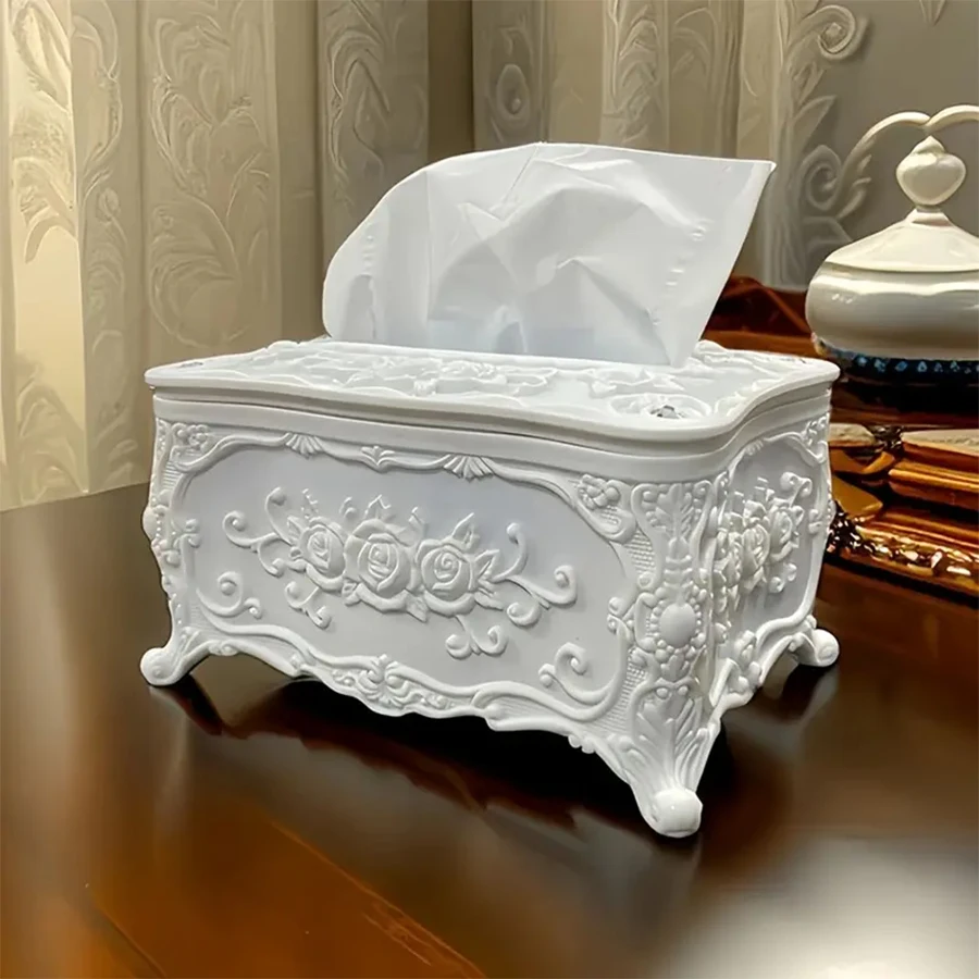 European style tissue box, bathroom tissue extraction box, hotel and restaurant napkin set, household tissue extraction storage 5