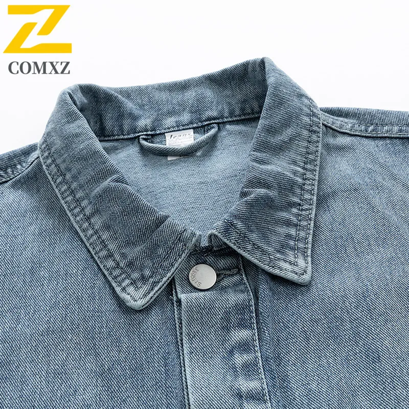 EiAO Japanese Style Denim Vest  All seasons  Water-Resistant Windproof Streetwear Outdoor Camping Fishing washable Work Jacket